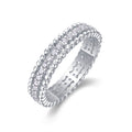 Autumn Moissanite Band Ring in Sterling Silver