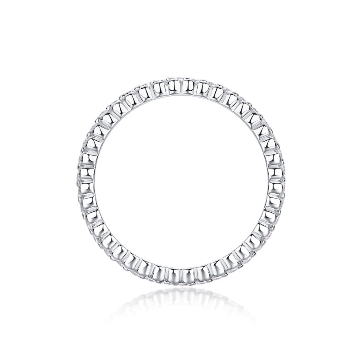 Autumn Moissanite Band Ring in Sterling Silver