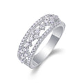 Monet Moissanite Band Ring in Sterling Silver