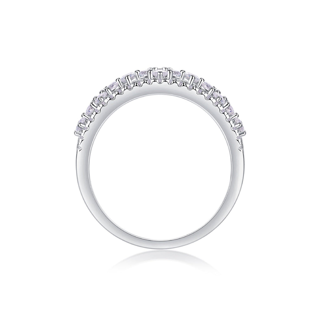 Monet Moissanite Band Ring in Sterling Silver