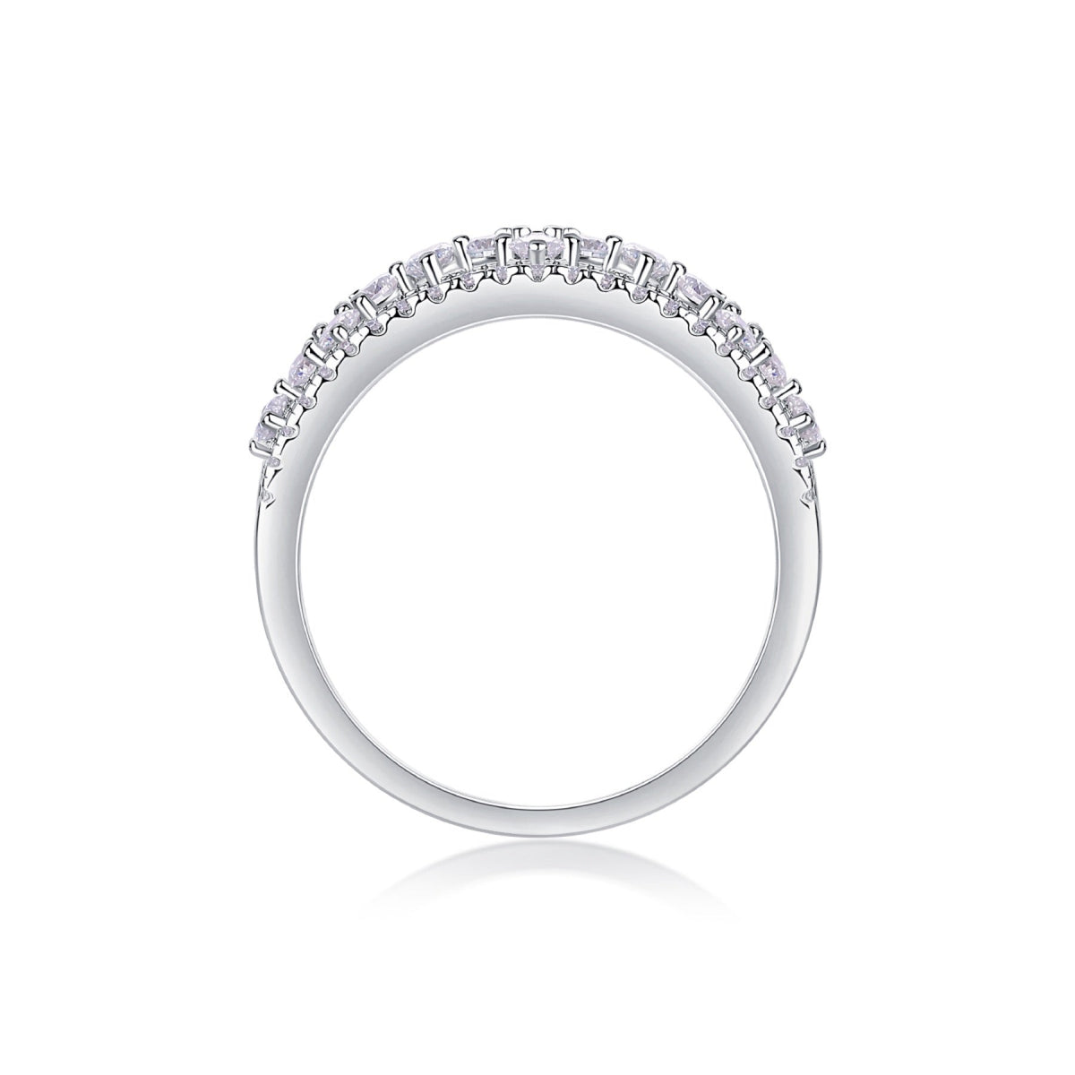 Monet Moissanite Band Ring in Sterling Silver