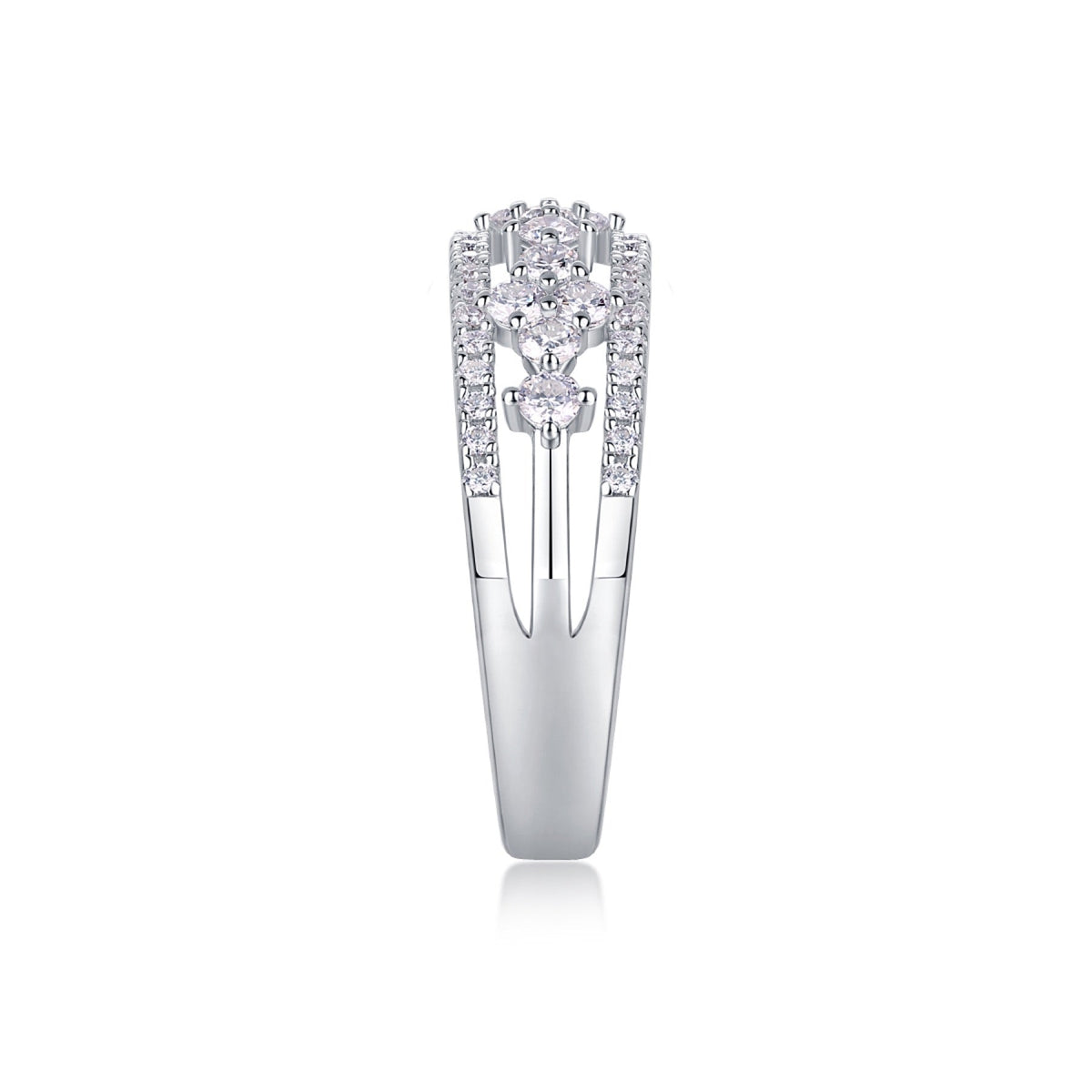 Monet Moissanite Band Ring in Sterling Silver