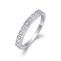 Dawnlight Moissanite Band Ring in Sterling Silver