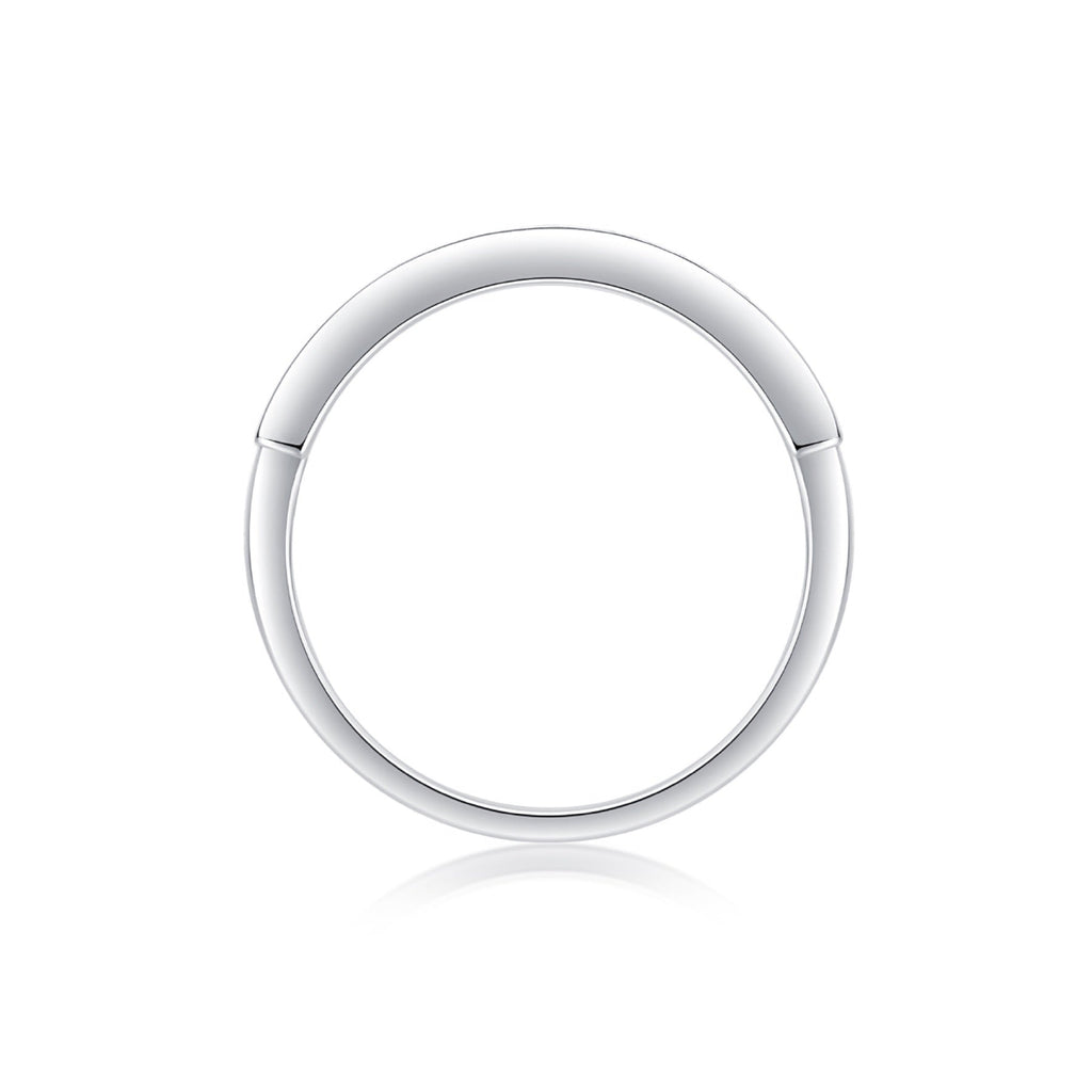 Dawnlight Moissanite Band Ring in Sterling Silver