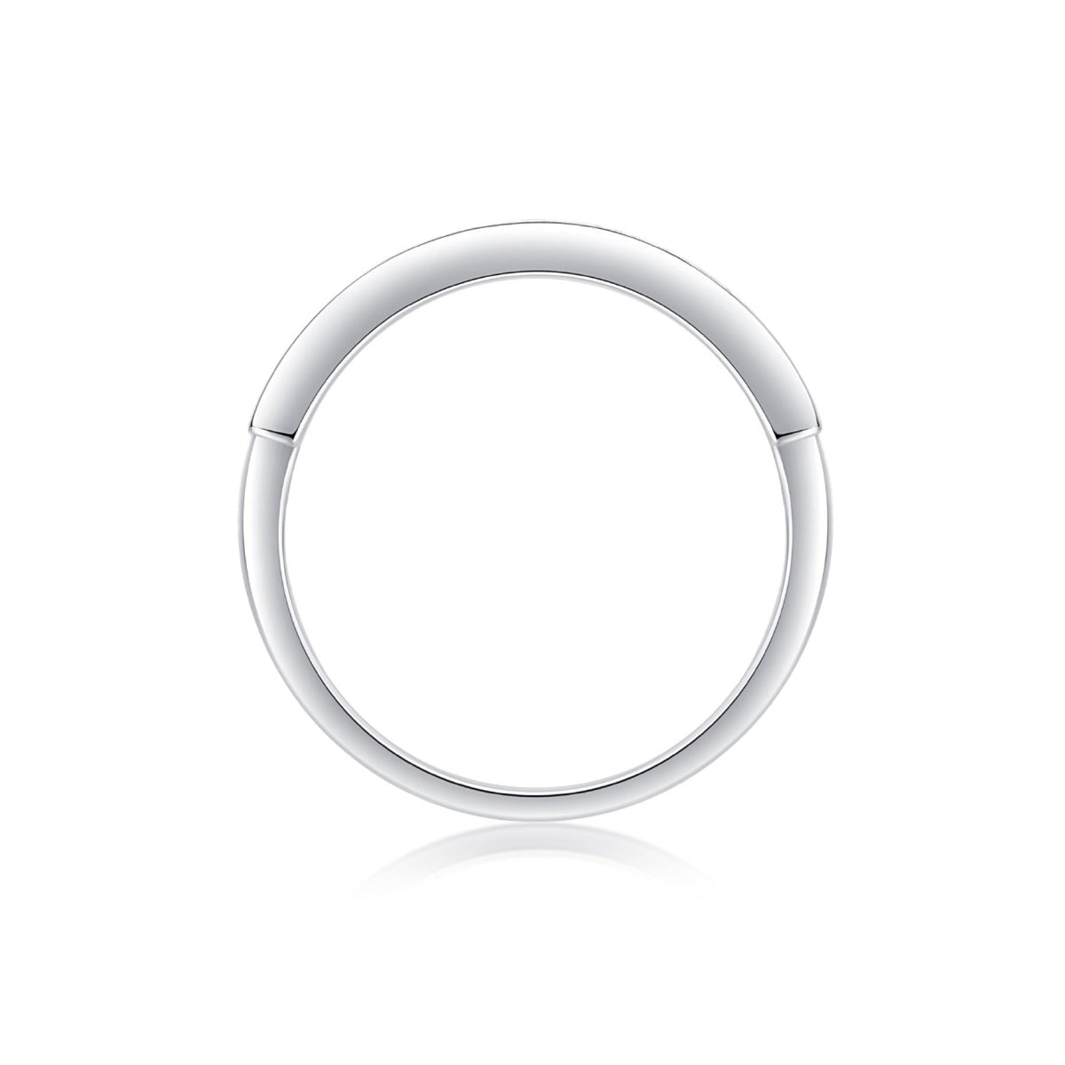 Dawnlight Moissanite Band Ring in Sterling Silver