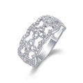 Danza Moissanite Band Ring in Sterling Silver