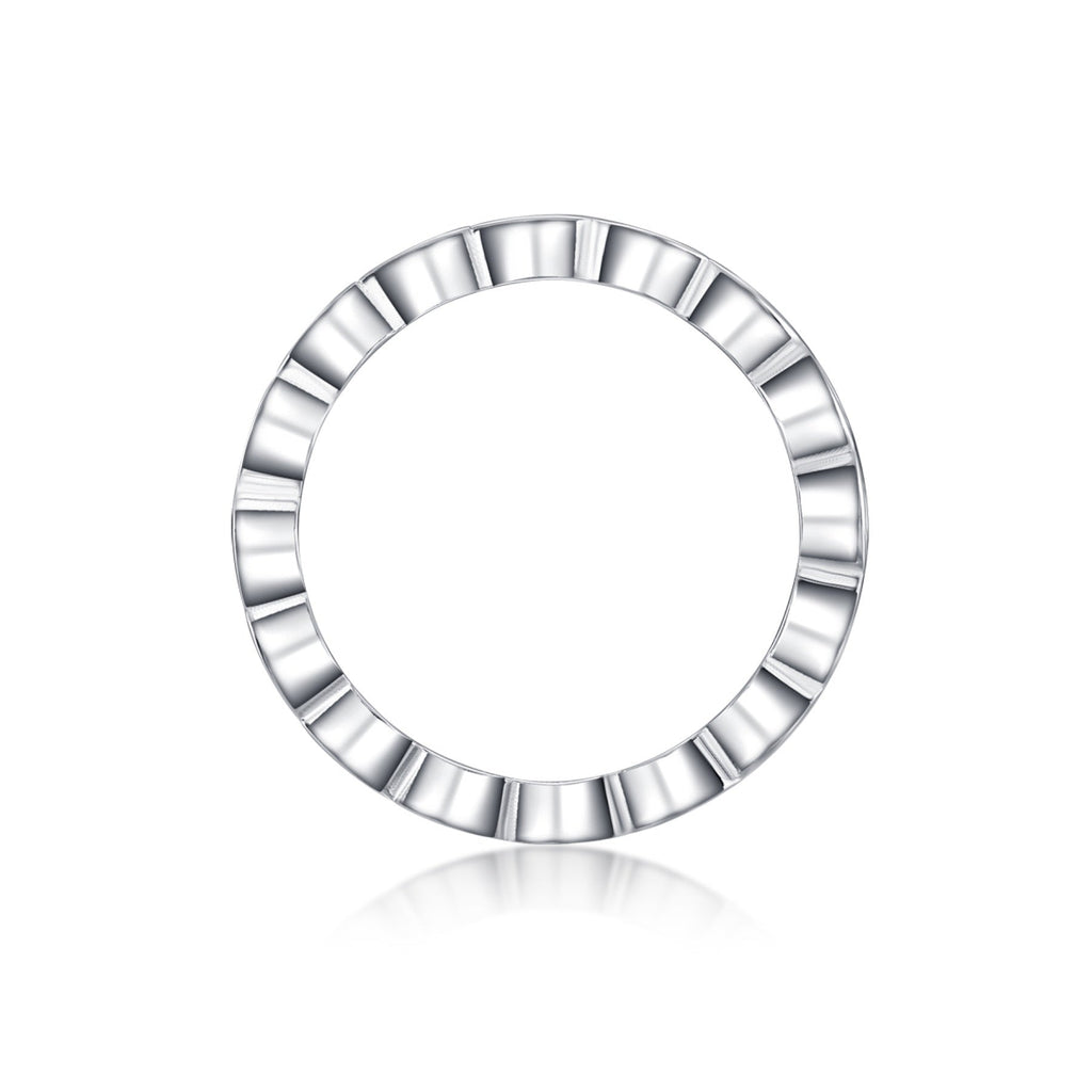 Eternal Moissanite Eternity Band Ring in Sterling Silver