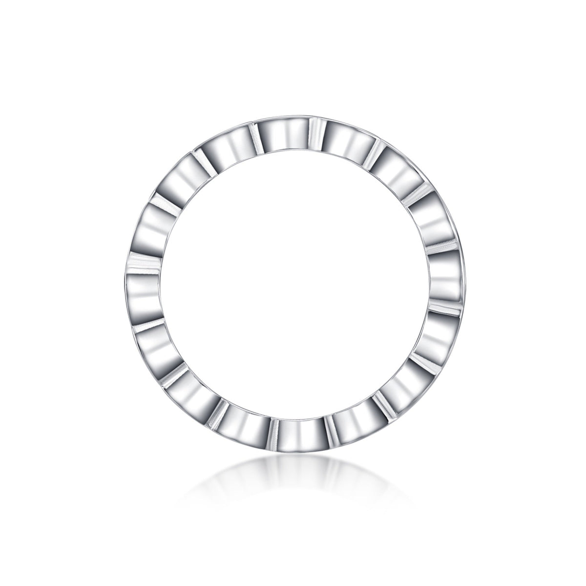 Eternal Moissanite Eternity Band Ring in Sterling Silver
