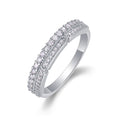 Abyss Moissanite Band Ring in Sterling Silver