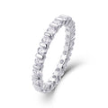 Starlove Moissanite Eternity Band Ring in Sterling Silver