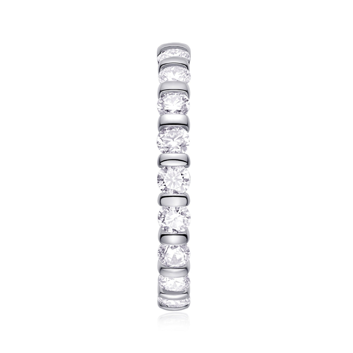 Starlove Moissanite Eternity Band Ring in Sterling Silver