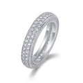 Blaze Moissanite Eternity Band Ring in Sterling Silver