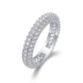 Sands Moissanite Band Ring in Sterling Silver
