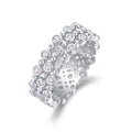 Starheart Moissanite Band Ring in Sterling Silver