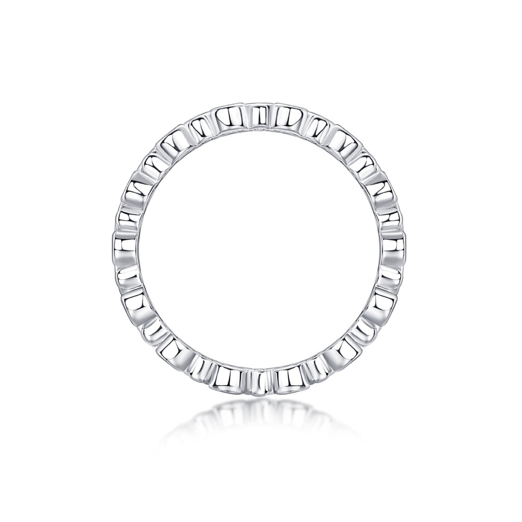 Starheart Moissanite Band Ring in Sterling Silver