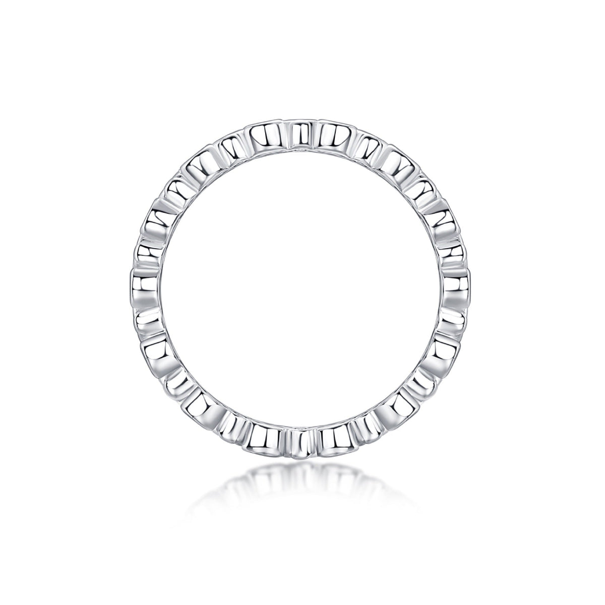 Starheart Moissanite Band Ring in Sterling Silver