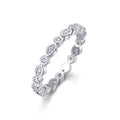 Brilliant Moissanite Eternity Band Ring in Sterling Silver