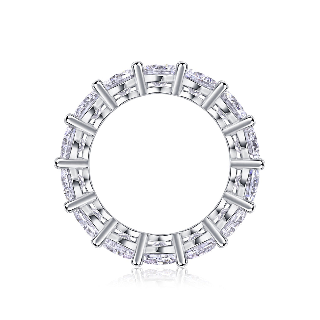 Twinkle Moissanite Eternity Band Ring in Sterling Silver