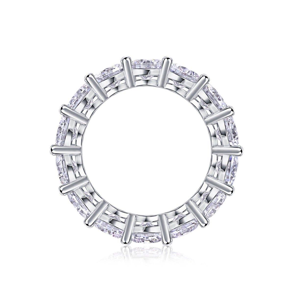 Twinkle Moissanite Eternity Band Ring in Sterling Silver