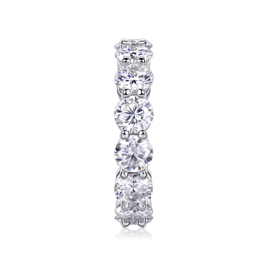 Twinkle Moissanite Eternity Band Ring in Sterling Silver