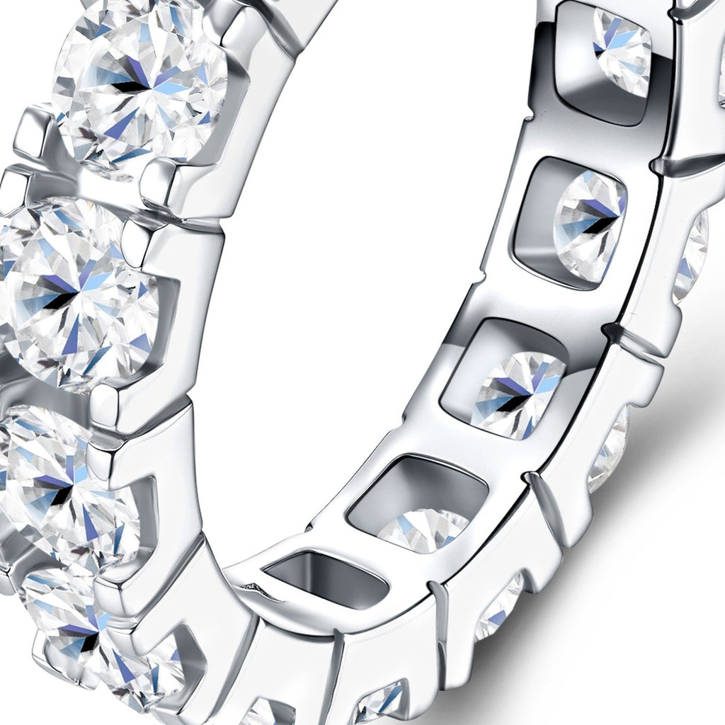 Circlet Moissanite Eternity Band Ring in Sterling Silver