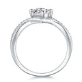 Sacred Vow Moissanite Solitaire Ring in Sterling Silver