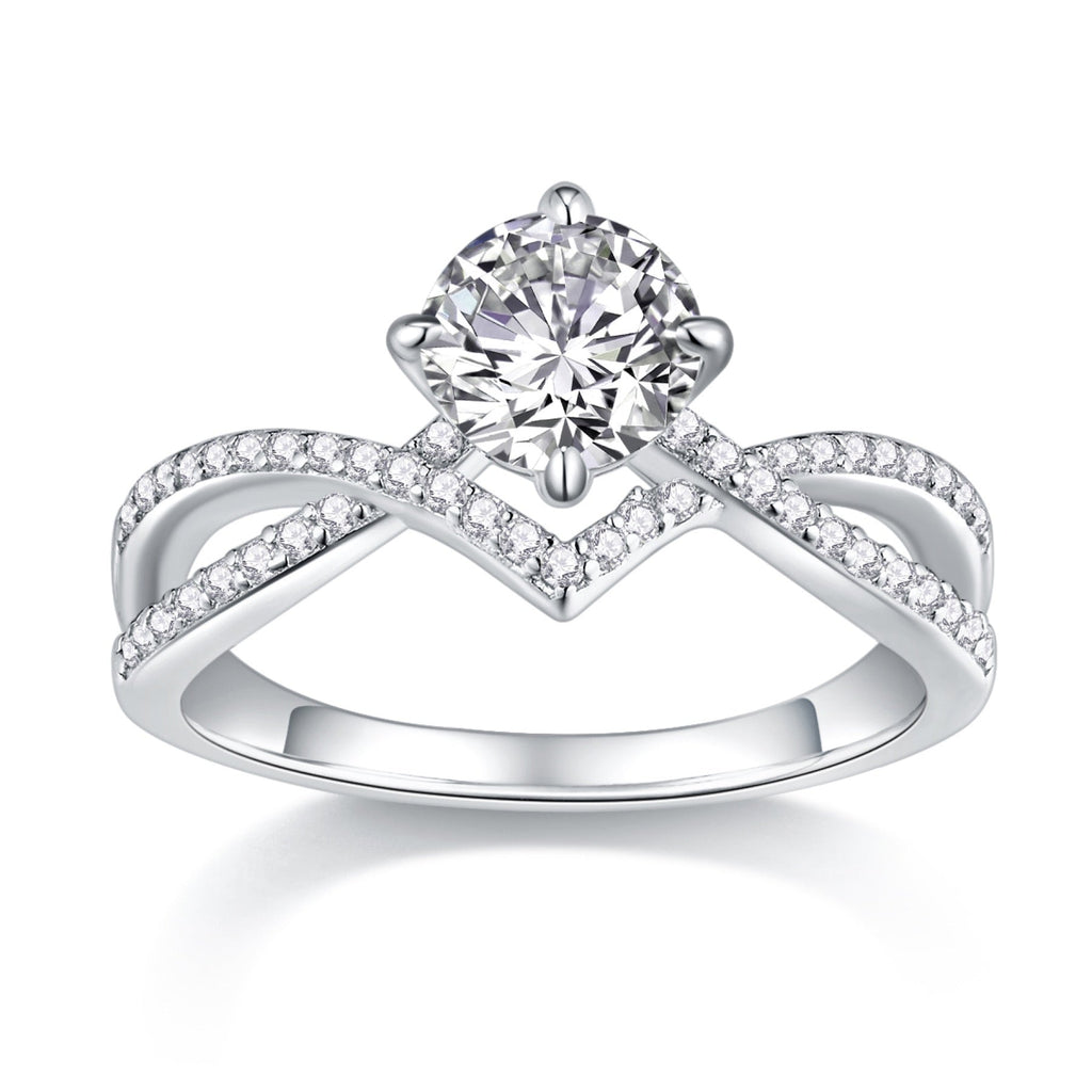 Sacred Vow Moissanite Solitaire Ring in Sterling Silver