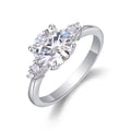 Starvow 2 Carat Moissanite Solitaire Ring in Sterling Silver