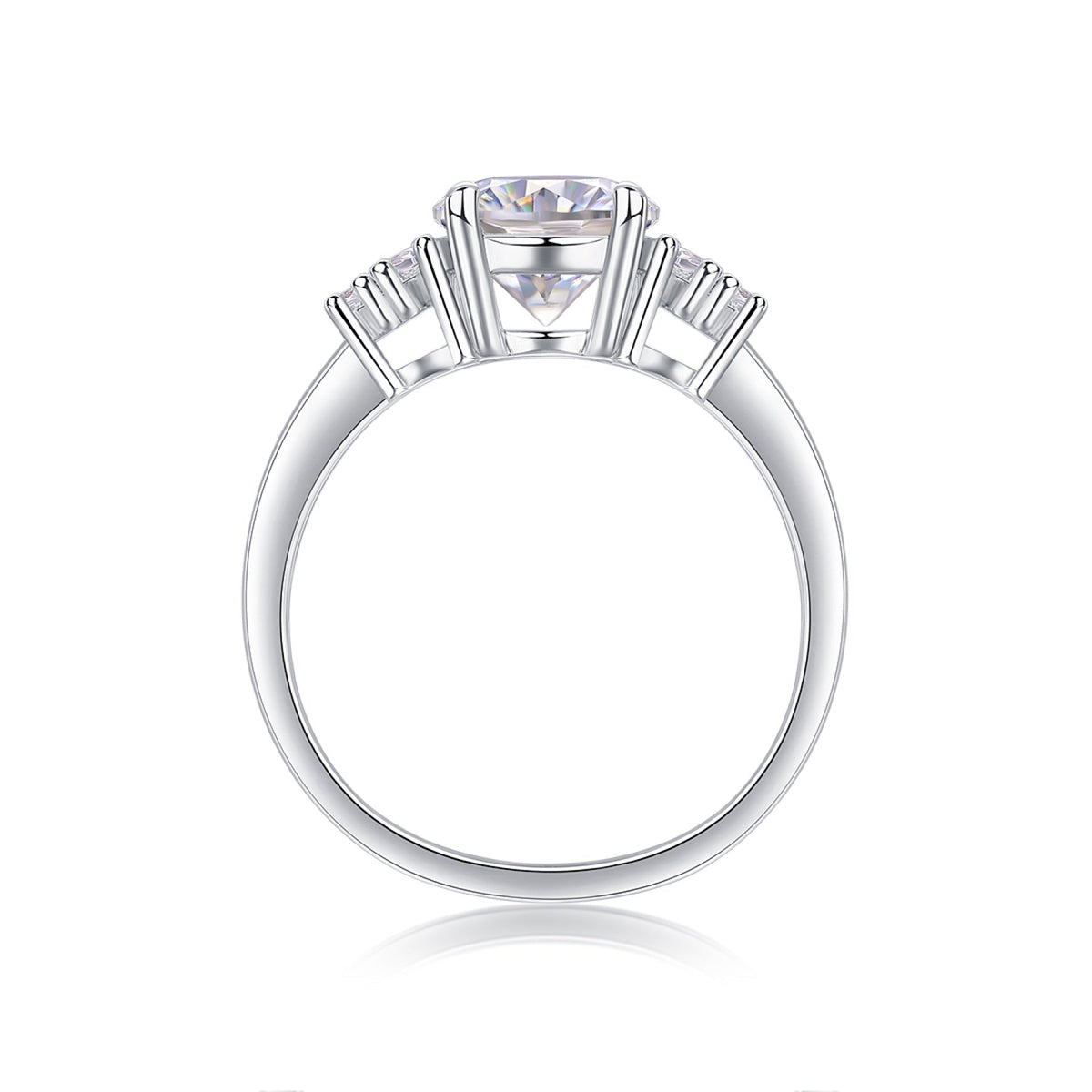 Starvow 2 Carat Moissanite Solitaire Ring in Sterling Silver