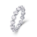 Morningstar Moissanite Eternity Band Ring in Sterling Silver