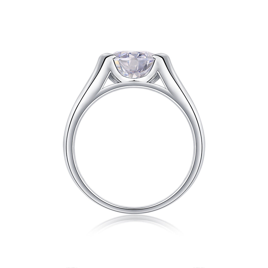 Lifelong 2 Carat Moissanite Solitaire Ring in Sterling Silver
