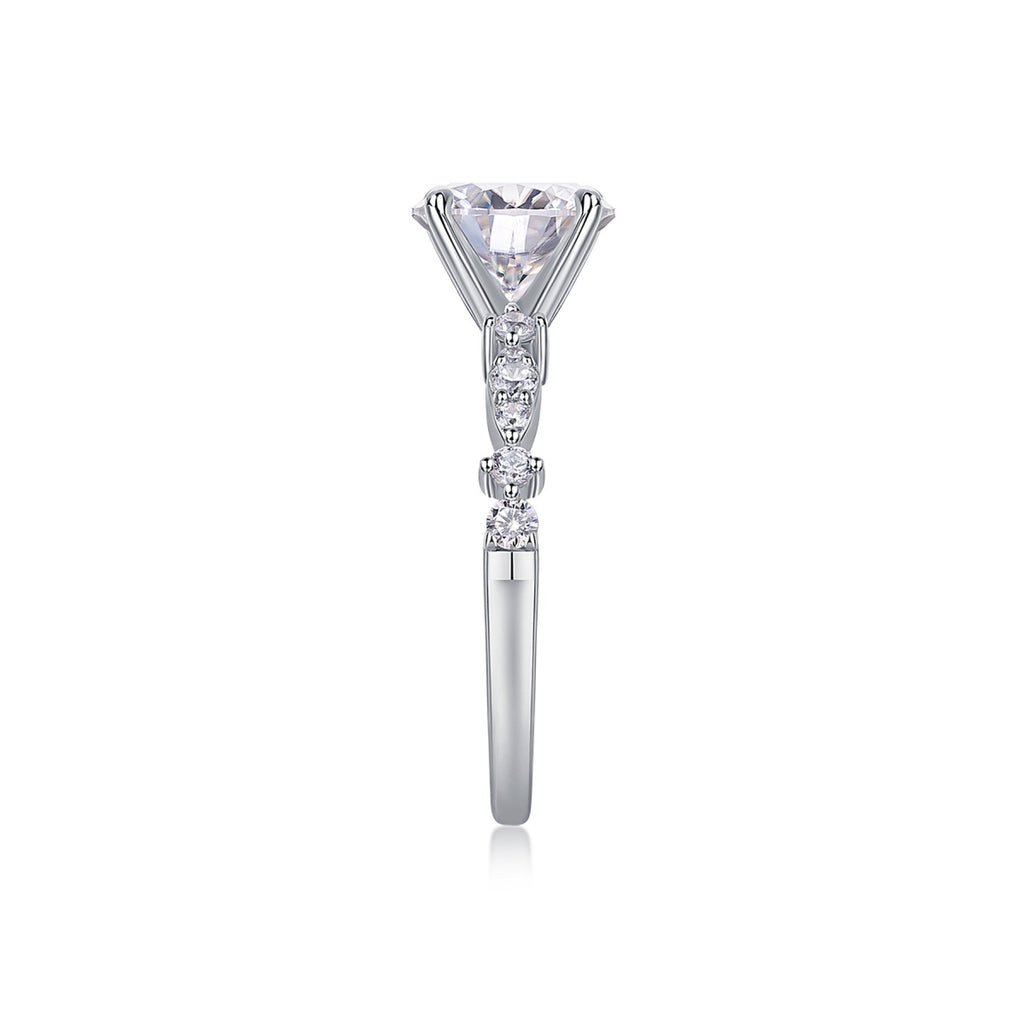 Twine 2 Carat Moissanite Solitaire Ring in Sterling Silver