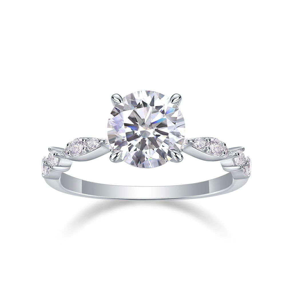 Twine 2 Carat Moissanite Solitaire Ring in Sterling Silver