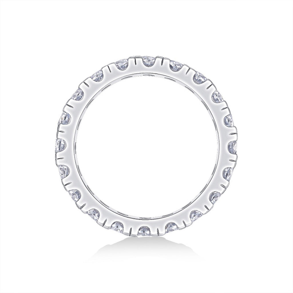 Springwind Moissanite Eternity Band Ring in Sterling Silver