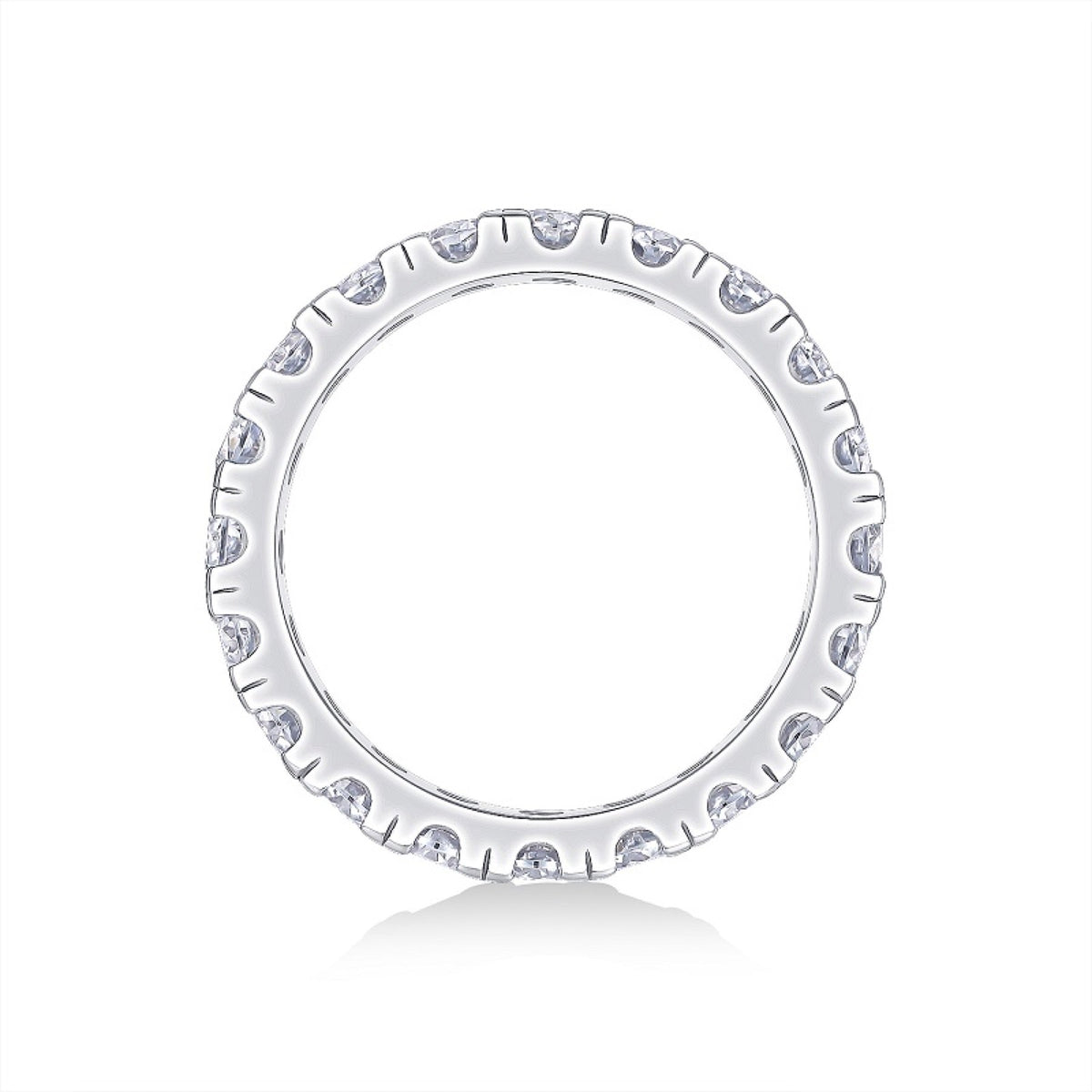 Springwind Moissanite Eternity Band Ring in Sterling Silver