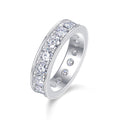 Driftcloud Moissanite Eternity Band Ring in Sterling Silver