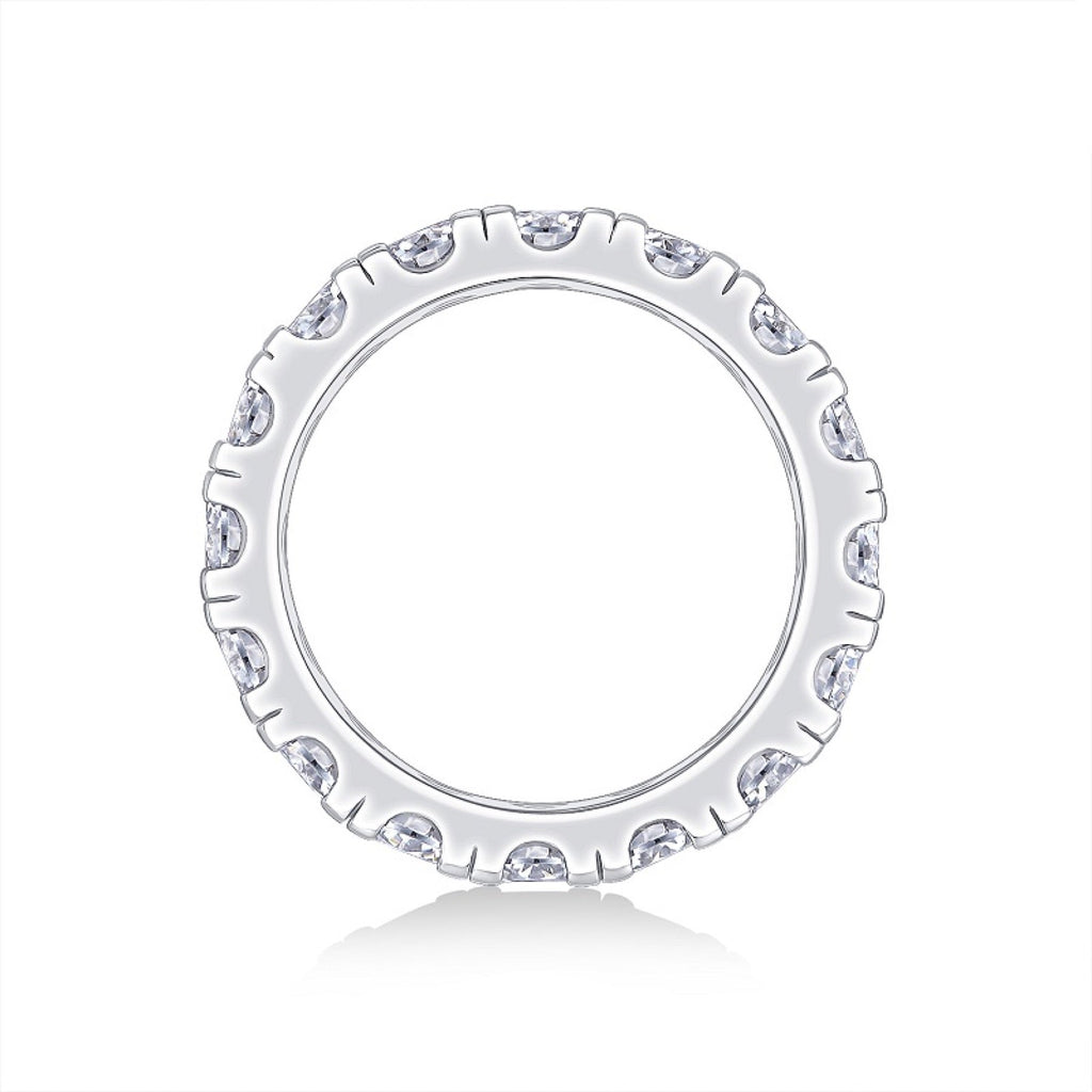 Longing Moissanite Eternity Band Ring in Sterling Silver
