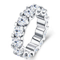 Grandeur Moissanite Eternity Band Ring in Sterling Silver