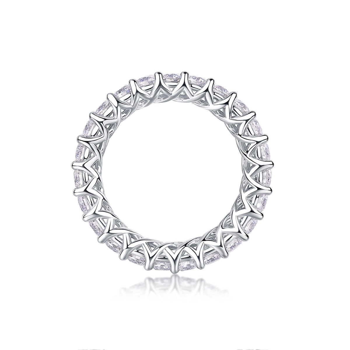 Rose Pear-Cut Moissanite Halo Ring in Sterling Silver