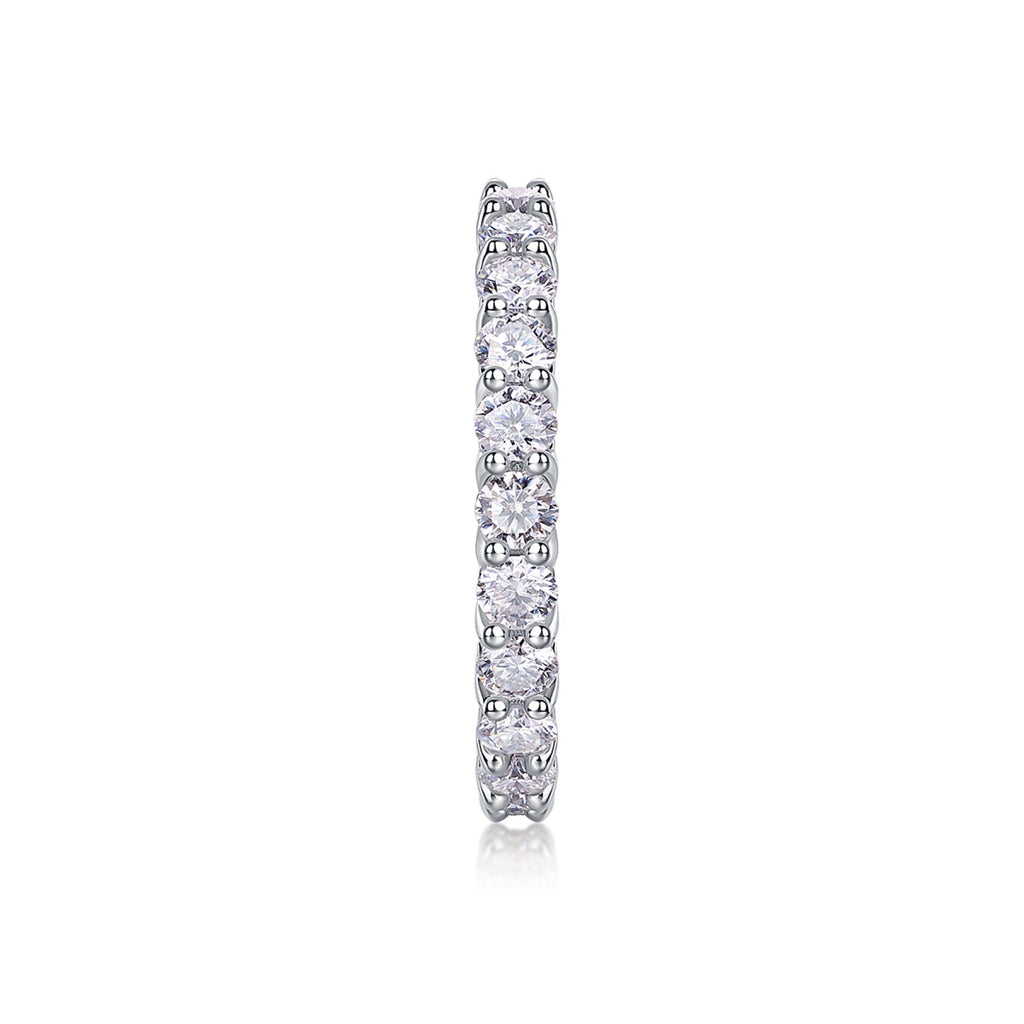 Rose Pear-Cut Moissanite Halo Ring in Sterling Silver