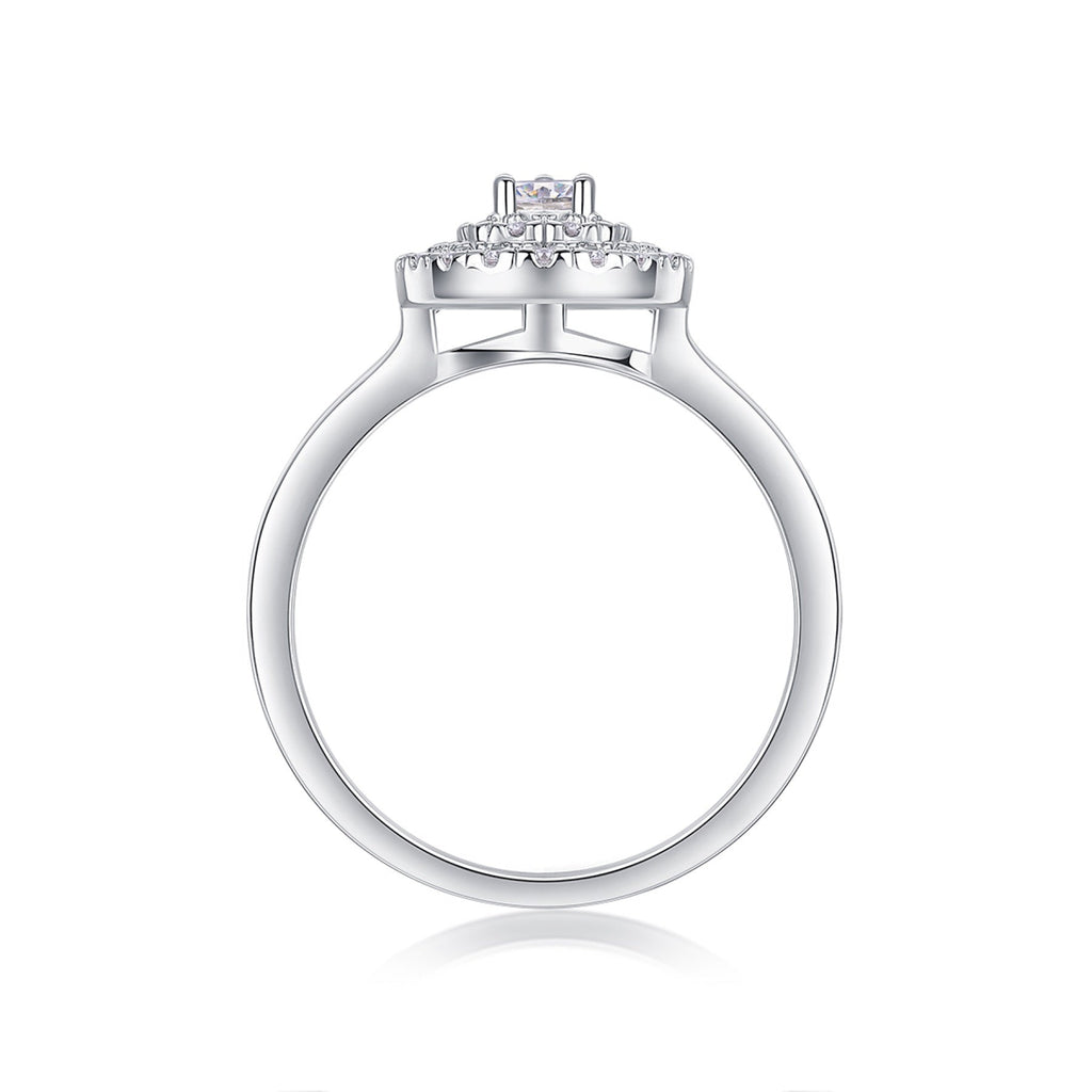Everlove Moissanite Eternity Band Ring in Sterling Silver