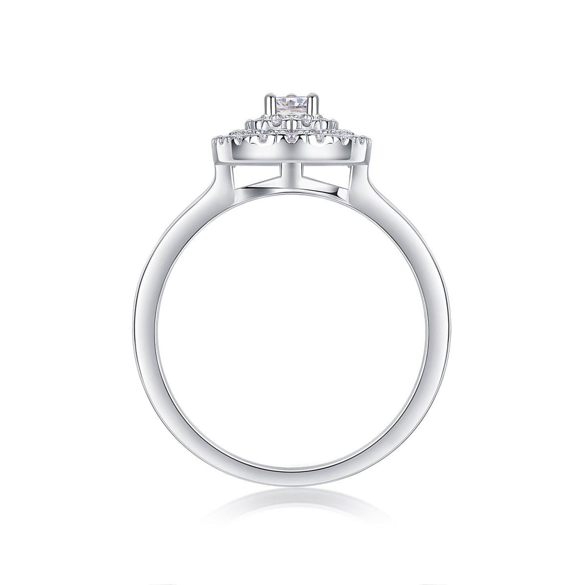 Everlove Moissanite Eternity Band Ring in Sterling Silver
