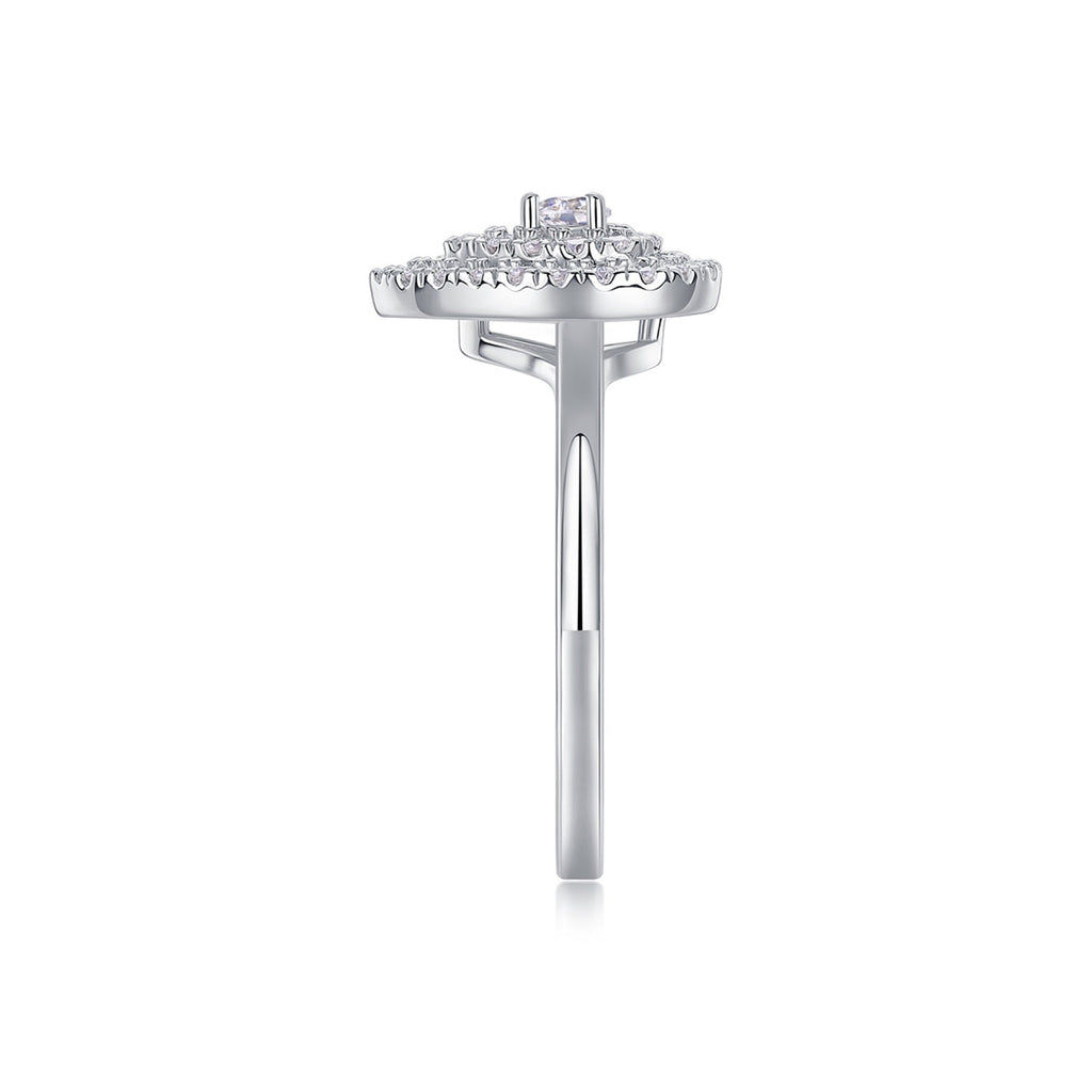 Everlove Moissanite Eternity Band Ring in Sterling Silver