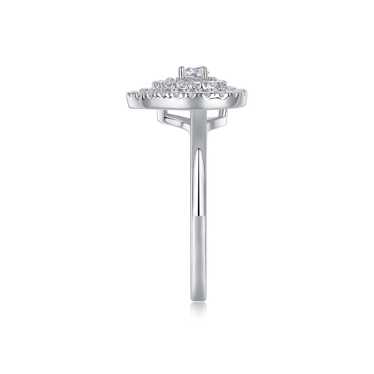 Everlove Moissanite Eternity Band Ring in Sterling Silver