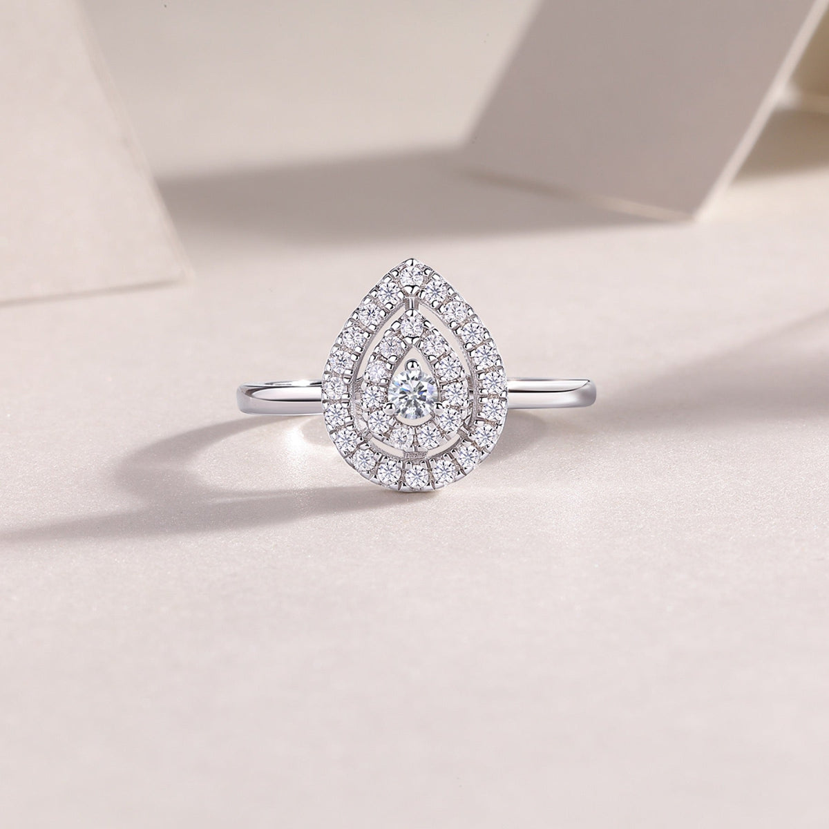 Everlove Moissanite Eternity Band Ring in Sterling Silver