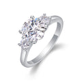Shine 2 Carat Moissanite Solitaire Ring in Sterling Silver