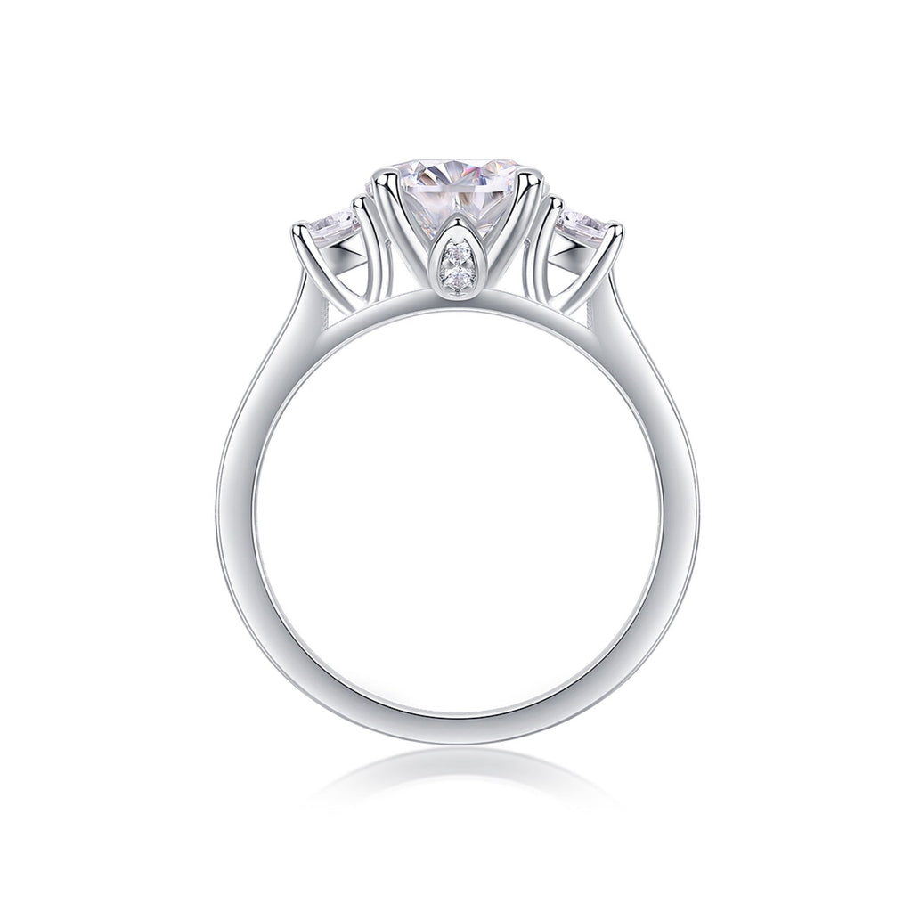 Shine 2 Carat Moissanite Solitaire Ring in Sterling Silver