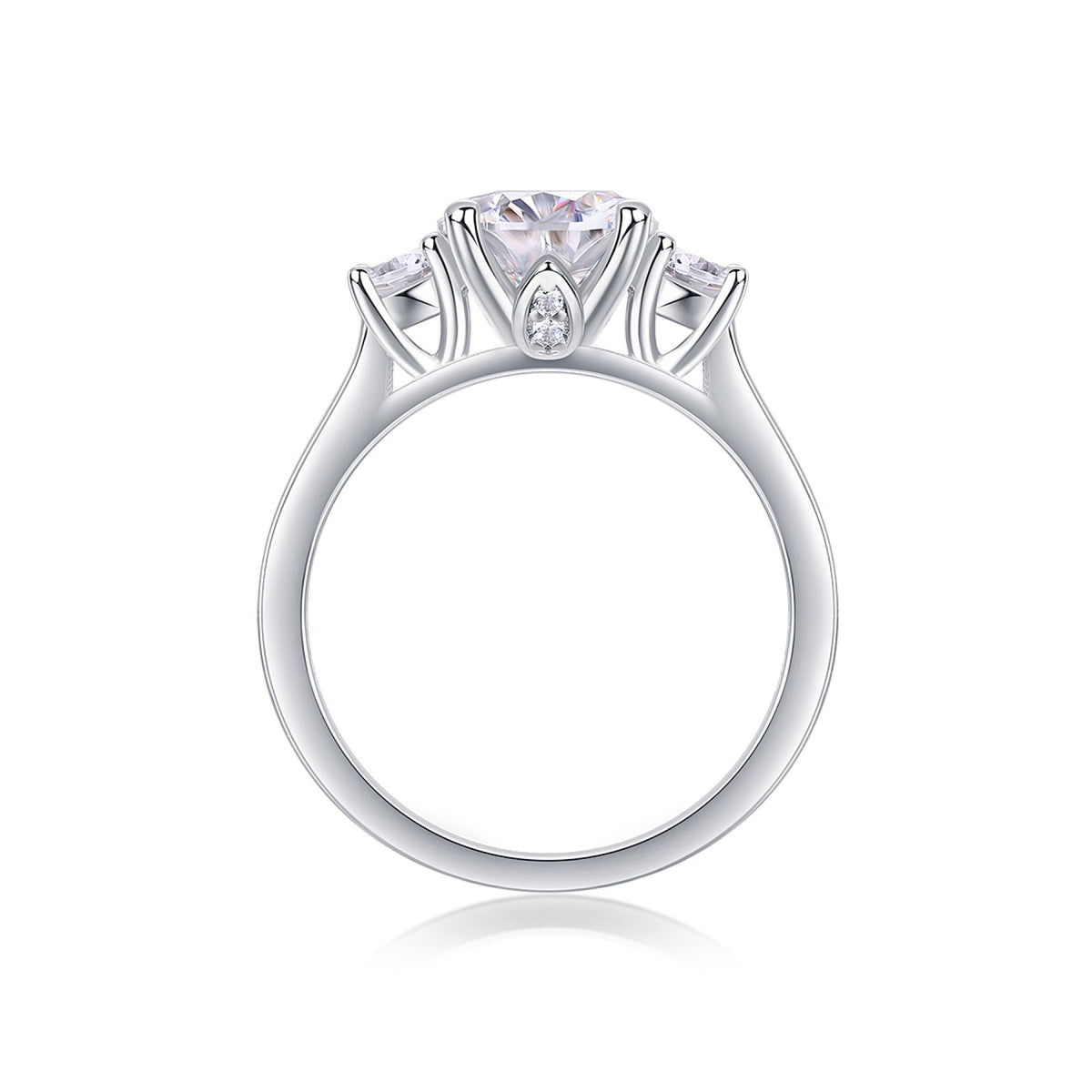 Shine 2 Carat Moissanite Solitaire Ring in Sterling Silver