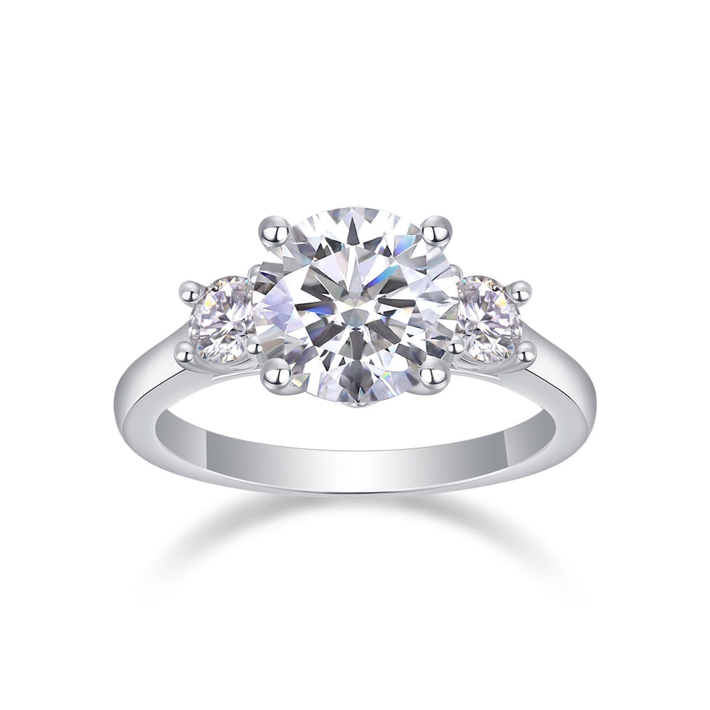Shine 2 Carat Moissanite Solitaire Ring in Sterling Silver