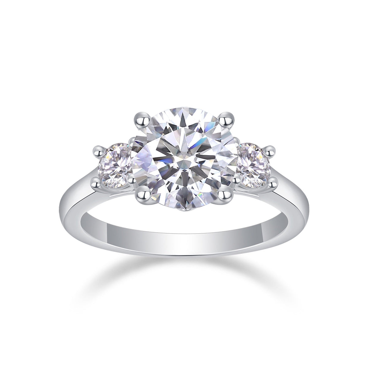 Shine 2 Carat Moissanite Solitaire Ring in Sterling Silver